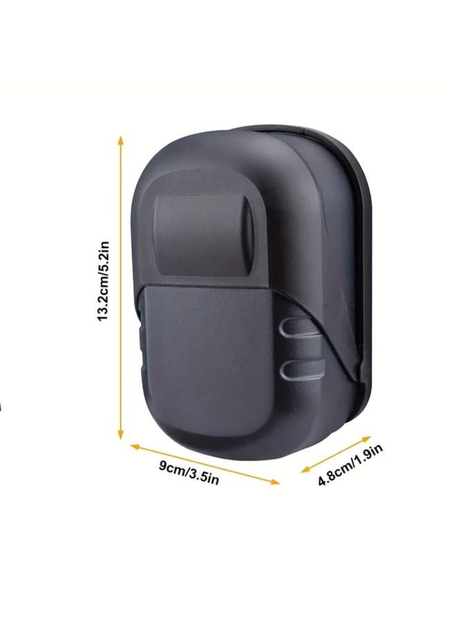 Black Wall Mounted Key Safe Lock Box with Resettable 4 Digit Code for Home Business Garage - Image 2